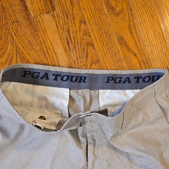 PGA Tour Tan Flat Front Tailored Shorts - Picture 2 of 3